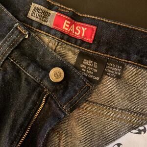 Vintage Anchor Blue Wide Leg Denim Jeans